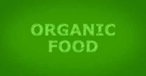 ORGANIC FOOD scribble text Illustrazione stock