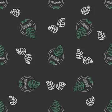 Organic food seamless pattern Stock Illustration