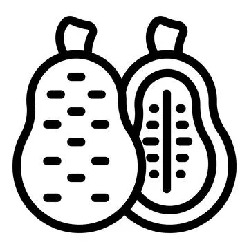 Organic fruit icon outline vector. Food plant Stock Illustration