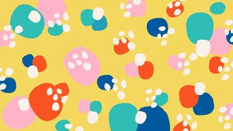 Organic fun shape yellow background Stock Illustration