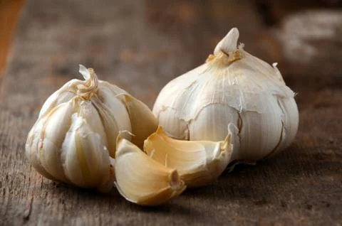 Organic garlic Stock Photos