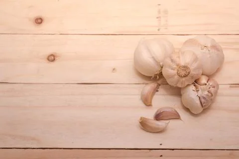 Organic Garlic. Stock Photos