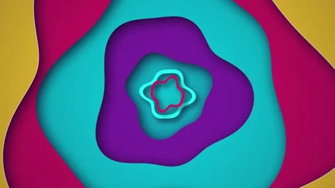 Organic geometric wave layers seamless loop motion background Stock Footage 344318648