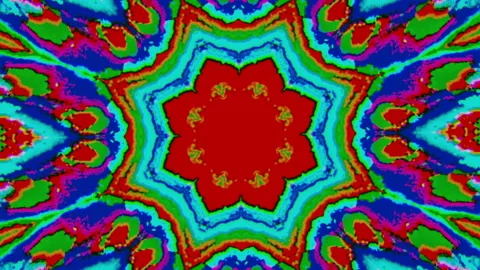 Organic geometrical mandala, vibrant elements for abstract shows. Stock Footage 154179371