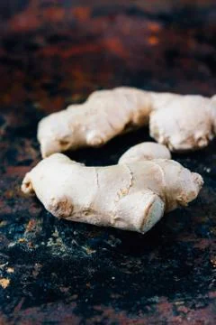 Organic ginger root Stock Photos