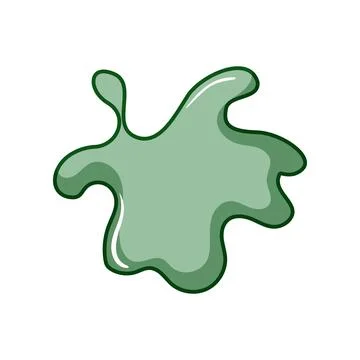 Organic green liquid splash creating abstract shape Stock Illustration