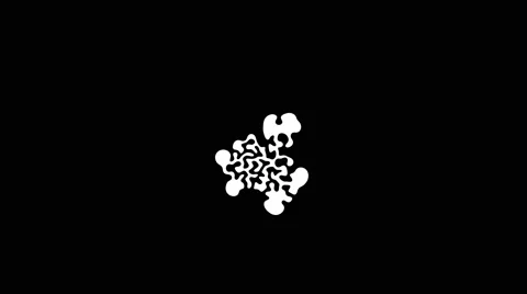 Organic growing mask, line pattern filling the screen with inky motion Stock Footage 66827021