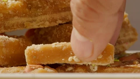 Organic hand made jaggery Video stock 224018497