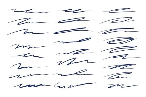 Organic handwritten scribble lines Stock Illustration