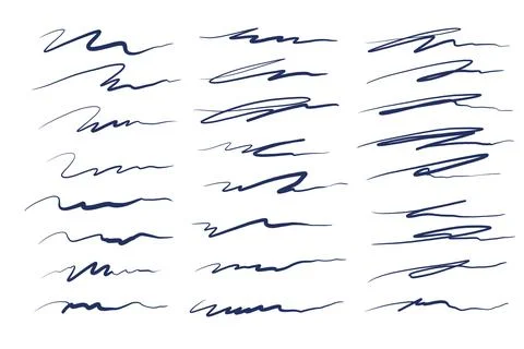 Organic handwritten scribble lines Illustrazione stock