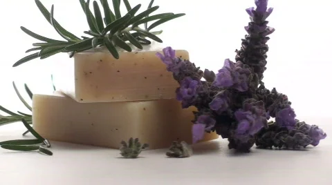 Organic herbal soap loop V1 - HD Stock Footage 572302