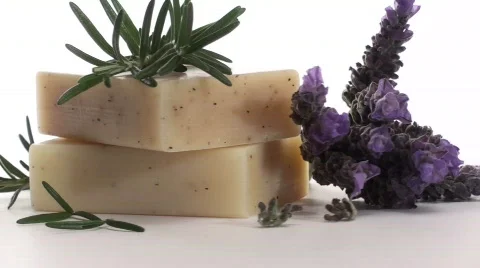 Organic herbal soap loop V2 - HD Stock Footage 572309
