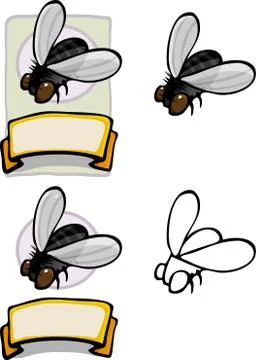 Organic Housefly Design Stock Illustration