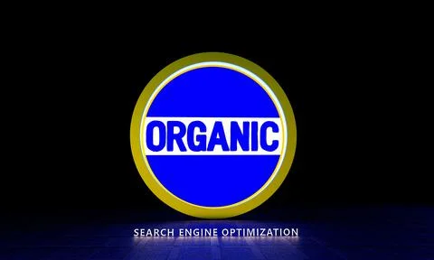 Organic icon - Search Engine Optimization agency circle logo Stock Photos