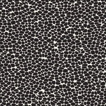 Organic Irregular Rounded Jumble Shapes. Vector Seamless Black and White Pa.. Ilustración de archivo