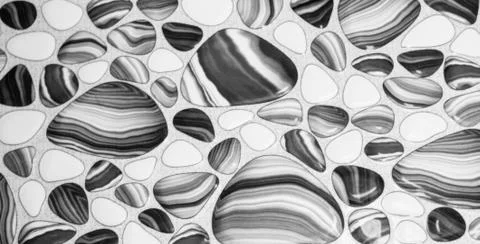 Organic Irregular Rounded Jumble Shapes. Abstract Geometric Background Design Stock Illustration