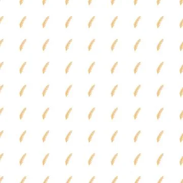 Organic isolated seamless pattern with small ear of wheat elements print. Whi Stock Illustration