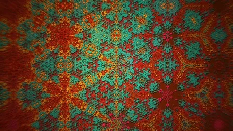 Organic Kaleidoscope VJ Loop Stock Footage 77481833