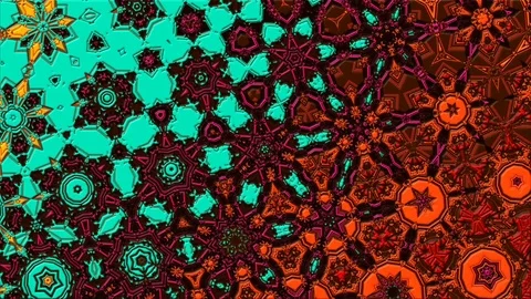 Organic Kaleidoscope VJ Loop Stock Footage 77483030