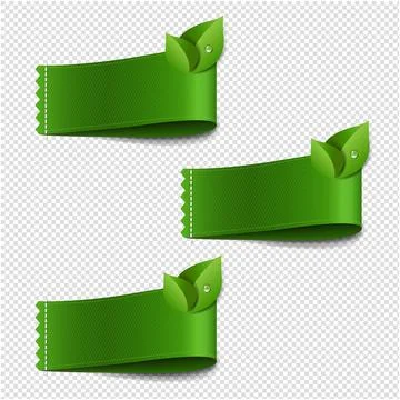 Organic Labels Transparent Background Stock Illustration