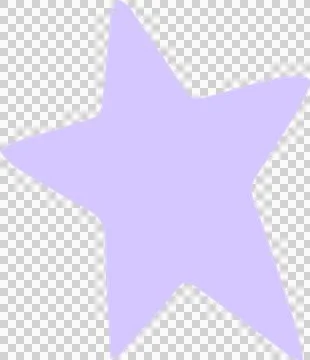Organic lavender star shape is floating on transparent backdrop with irregular Illustrazione stock