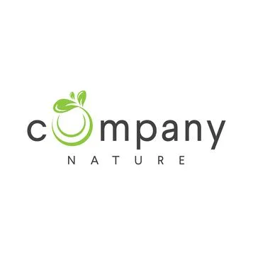 Organic Leaf Circle Letter O Logo Simple Emblem Template Vector. Round Leaves In Stock Illustration