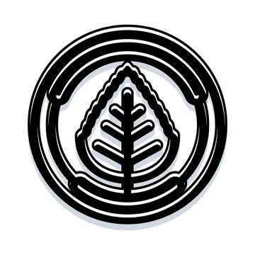Organic leaf emblem identifying natural plant product concept Stock Illustration