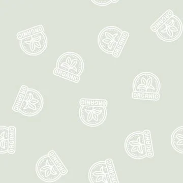 Organic leaf line seamless pattern Stock Illustration