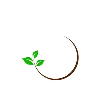 Organic leaf logo Stock Illustration