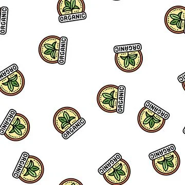 Organic leaf vector seamless pattern Stock Illustration