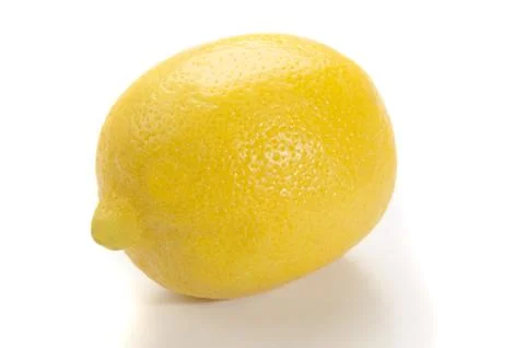Organic lemon on white background Stock Photos