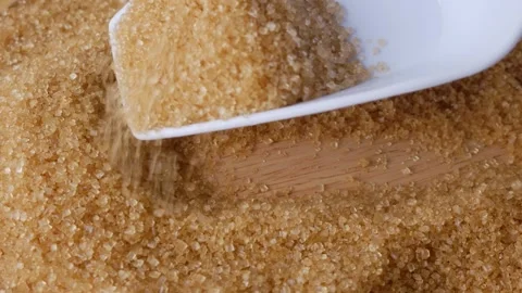 Organic Light Brown Sugar Stock Footage 313269236