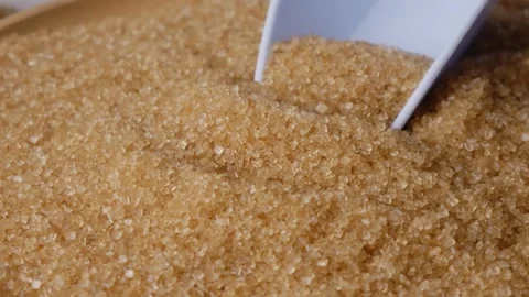 Organic Light Brown Sugar Stock Footage 313269262
