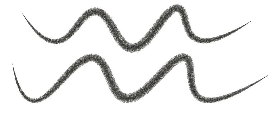 Organic lines dotwork gradient shapes set. Irregular dynamic halftone figures. Illustrazione stock