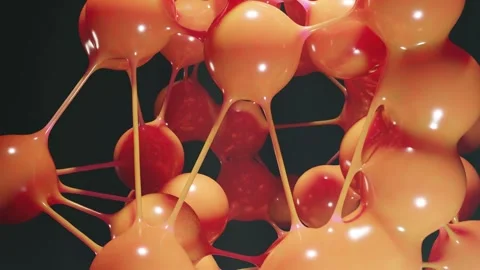 Organic Liquid Plastic effect. Abstract seamless looped animation background Stock Footage 328257709