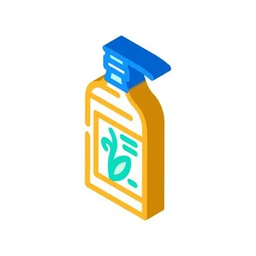 Organic liquid soap bottle isometric icon vector illustration Stock Illustration