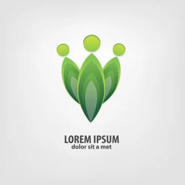 Organic logo design idea. Stock Illustration