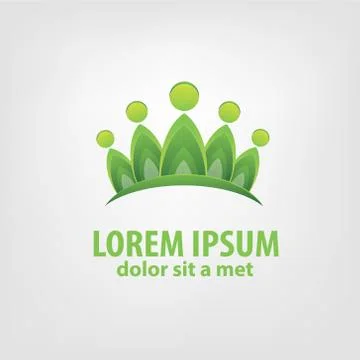 Organic logo design idea. Stock Illustration
