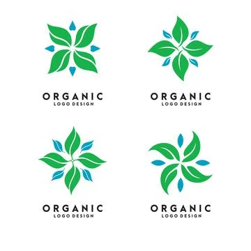 Organic Logo Design Vector Stock Illustration