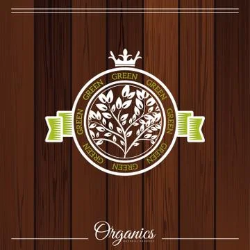 Organic logo Stock Illustration