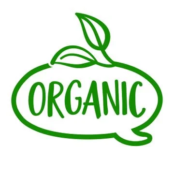 Organic - logo in speech bubble Stock Illustration