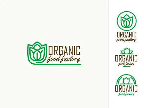 Organic logo template. Vector element for your design, identity, corporation Stock Illustration