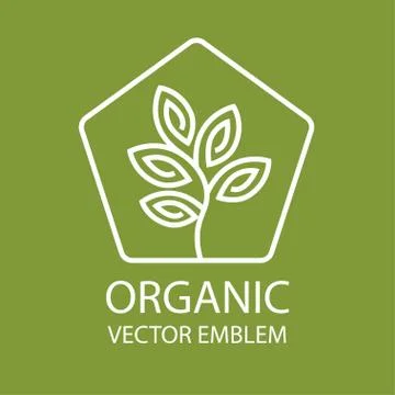 Organic logo vector Stock Illustration