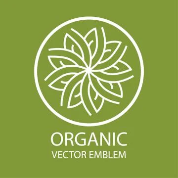 Organic logo vector Stock Illustration