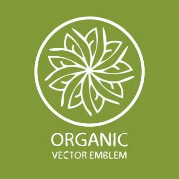 Organic logo vector Stock Illustration