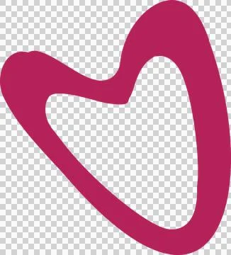 Organic magenta loop shape is being shown in flat vector style with transparent Stock Illustration