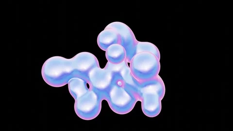 Organic Metaball Satisfying Loop Animation Stock Footage 276497034