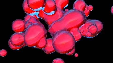 Organic Metaball Satisfying Loop Animation Video stock 276497076
