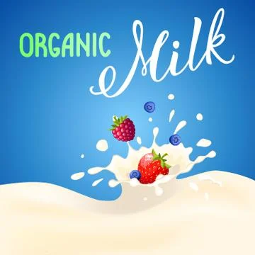 Organic Milk Stock Illustration
