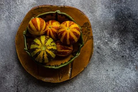 Organic mini melons Stock Photos